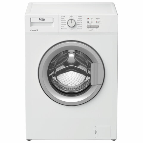 Стиральная машина BEKO WRS54P1BSW, 800 оборотов/мин., 5 кг, фронтальная загрузка, 60х37х84 см, белая